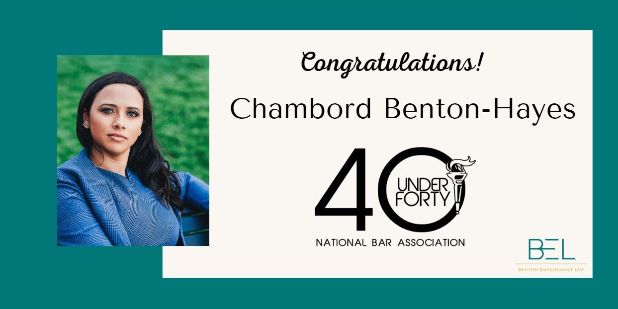 40 Under 40 Recognition For Chambord Benton-Hayes